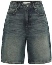 Gestuz - Korte Broeken ,Blauw ,Denim Denim Shorts - Lyst
