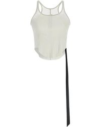 Rick Owens - Tops ,Wit ,Katoen Basic Tanktop - Lyst