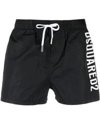 DSquared² - Schwarze boxershorts mit verstellbarem kordelzug und seitentaschen - Lyst