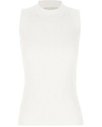 Sportmax - Tops ,Wit ,Katoen Spxtione Vest Top - Lyst