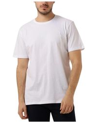 SELECTED - Tops ,Wit ,Katoen Polo & T-Shirt O-Neck Tee - Lyst