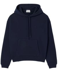 Lacoste - Felpa Met Capuchon Van Zware Stof - Lyst
