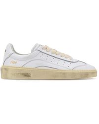 DSquared² - Schoenen ,Wit ,Witte Leren Rider Sneakers - Lyst