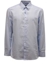 Etro - Overhemden ,Blauw ,Italiaanse Button-Down Shirt Model U241 - Lyst