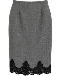 Clips - Rokken ,Grijs ,Katoen Midi Rok - Lyst