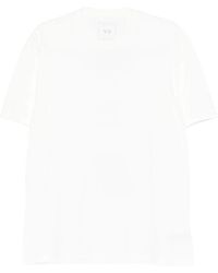 Y-3 - Weißes Logo Grafik Crew Neck T-Shirt - Lyst