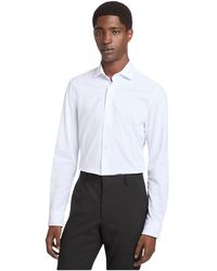 Michael Kors - Overhemden ,Wit ,Katoen Slim-Fit Tech Knit Shirt - Lyst