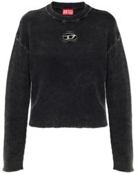 DIESEL - Truien & Vesten ,Grijs ,Katoen M-Anchorex Sweater - Lyst