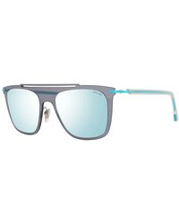Police - Occhiali da sole uomo blu rettangolari specchiati - Lyst