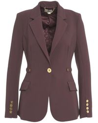 Elisabetta Franchi - Roter Blazer Mit Goldknöpfen - Lyst