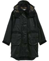 Barbour - Jassen ,Groen ,Katoen Lange Wax Jas - Lyst