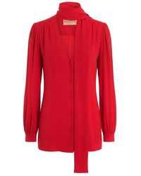 Valentino - Overhemden ,Rood Shirts - Lyst