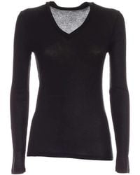 Majestic Filatures - Schwarze T-Shirts Und Polos, Hergestellt - Lyst