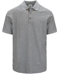 Burberry - Tops ,Grijs ,Katoen Polo Shirt Met Knoopsluiting - Lyst