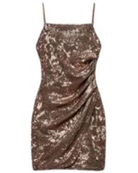 Aniye By - Kleedjes ,Bruin ,Polyester Kate Mini Jurk - Lyst