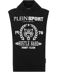 Philipp Plein - Tiger-Print Sleeveless Hoodie - Lyst