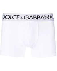 Dolce & Gabbana - Boxer elasticizzati bianchi con fascia logata - Lyst
