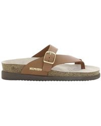 Mephisto - Damen Cognac Leder Sandalen - Lyst