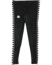 Kappa - Broeken ,Zwart ,Zwart/Wit Trainingsbroek Voor Vrouwen - Lyst