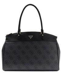 Guess - Tassen ,Grijs ,Berta Deluxe Dome Tote - Lyst