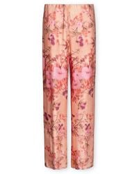 Elena Miro - Bedrukte Elegante Broek - Lyst