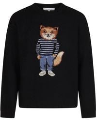 Maison Kitsuné - Round-Neck Knitwear - Lyst