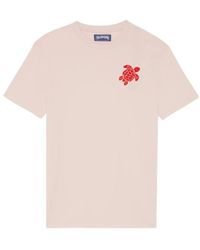 Vilebrequin - T-Shirt Aus Bio-Baumwolle Mit Aufgestickter Schildkröte Für Herren - Lyst