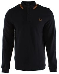 Fred Perry - Tops ,Blauw ,Katoen Klassiek Poloshirt - Lyst