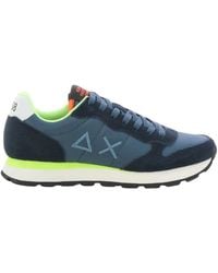 Sun 68 - Schoenen ,Blauw ,Leer Tom Fluo Sneaker - Lyst