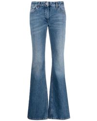 Off-White c/o Virgil Abloh - Jeans slim-fit flare in denim blu sbiadito - Lyst