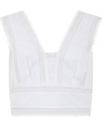 Alberta Ferretti - Cropped Top Met V-Hals - Lyst