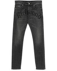 RICHMOND - Schwarze klassische jeans mit whiskering-effekt - Lyst