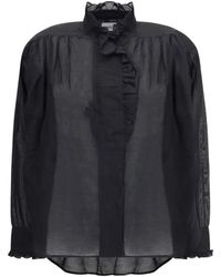 Isabel Marant - Overhemden ,Zwart ,Katoen Pamias Top - Lyst