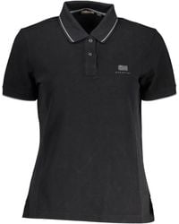 Napapijri - Tops ,Zwart ,Zwart Polo Shirt Korte Mouwen Vrouwen - Lyst