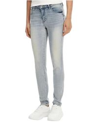 ARMANI EXCHANGE - Jeans ,Blauw ,Denim Blauwe Super Skinny Stretch Denim Jeans - Lyst