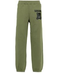 Moschino - Broeken ,Groen ,Katoen Groene Katoenen Casual Activewear Broek - Lyst