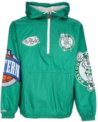Mitchell & Ness - Fitness ,Groen ,Nylon Boston Celtics Windbreaker Jas - Lyst