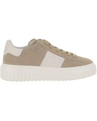 Hogan - Suede Leder Lace-Up Sneakers - Lyst