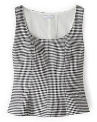 mötivi - Tops ,Zwart ,Katoen Gemengd Katoen Garengeverfd Top Met Gingham Patroon - Lyst
