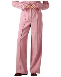 Y.A.S - Y.A. ,Broeken ,Roze ,Polyester Roze Stijlvolle Pantalon Voor Vrouwen - Lyst