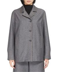 Max Mara - Jassen ,Grijs ,Wol Regular Fit Blazer - Lyst