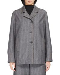 Max Mara - Jassen ,Grijs ,Wol Regular Fit Blazer - Lyst