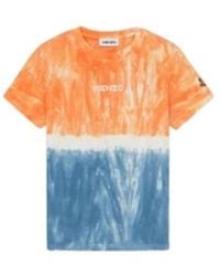 KENZO - Tops ,Oranje ,Katoen Print T-Shirt - Lyst