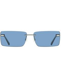 Calvin Klein - Rechteckige Sonnenbrille - Lyst