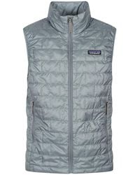 Patagonia - Fitness ,Blauw ,Polyester Nano Puff Vest - Lyst
