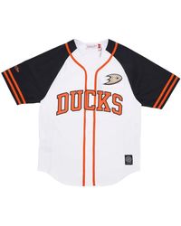 Mitchell & Ness - Fitness ,Veelkleurig ,Katoen Nhl Oefendag Jersey Wit - Lyst