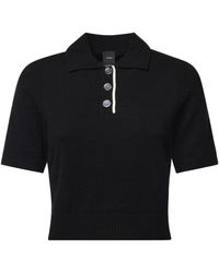 Pinko - Truien & Vesten ,Zwart ,Wol Gorgona Polo - Lyst