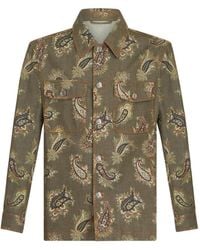 Etro - Overhemden ,Veelkleurig ,Katoen Paisley Print Shirt - Lyst