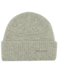 Ganni - Accessoires ,Grijs ,Wol Soft Wool Beanie - Lyst