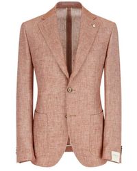 L.B.M. 1911 - Moderne Leinenmischung Blazer Braun - Lyst
